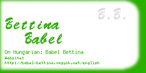 bettina babel business card